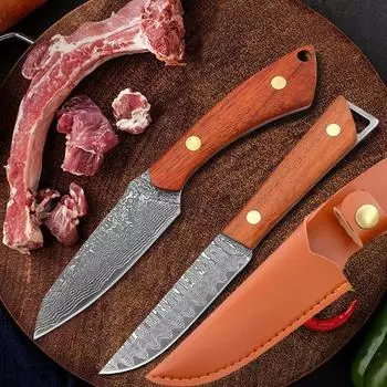 Кухонный нож из нержавеющей стали с дамасским узором, нож для фруктов, нож для обвалки, нож для резки овощей, нож для резки size 1