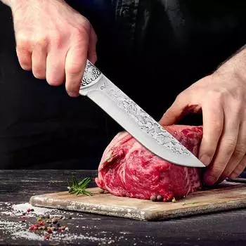 Кухонный нож мясника, ручной кованный нож, мясной тесак, нож для нарезки рыбы, свинины, обвалки, поварской нож, кухонный нож из нержавеющей стали
