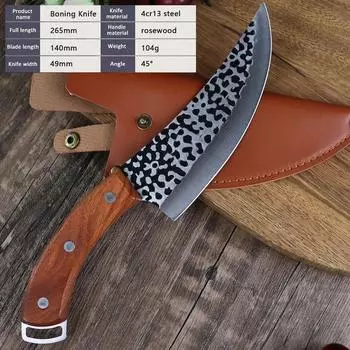 Кухонный нож Профессиональный нож для обвалки Ручной работы из кованой нержавеющей стали Кухонный нож Нож шеф-повара 2pcs