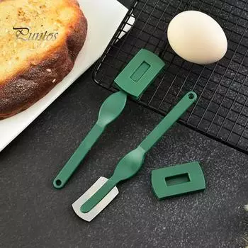 Кухонный нож Puntos для дуговой резки хлеба, скребок для хлебобулочных изделий с лезвием из углеродистой стали зелёный