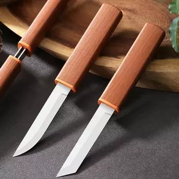 Кухонный нож с двойным лезвием, 2 шт./компл., мини-нож из нержавеющей стали, легкий пластиковый нож с ручкой чёрный