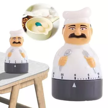 Кухонный нож, вилка, поварской таймер, электронный кухонный таймер для приготовления пищи, кухонный таймер в форме мультяшного повара для приготовления пищи, выпечки, жарки CHINA