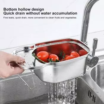 Кухонный органайзер, кронштейн, дизайн, товары для дома, высокая твердость, сливная стойка для мытья фруктов и овощей, практичное хранение, высокая твердость чёрный