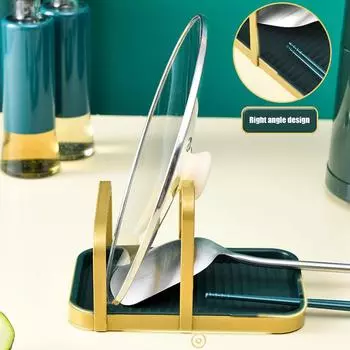 Кухонный органайзер Подставка для крышек кастрюль Подставка для крышек кастрюль Металлическая нержавеющая многофункциональная подставка Подставка для хранения крышек кастрюль Подставка для вилок и лопаток