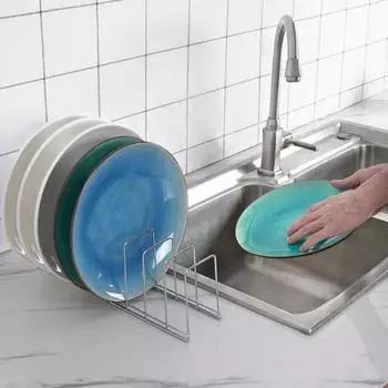 Кухонный органайзер, подставка для мисок из нержавеющей стали, кухонные принадлежности, бытовые кухонные дренажные полки, крышки для кастрюль и тарелок