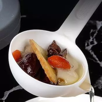 Кухонный пластиковый маслоотделитель с длинной ручкой, домашняя ложка для фильтрации, дуршлаг чёрный