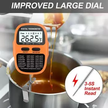 Кухонный подарок Кухня Выпечка Еда Конфеты Электронный термометр Водный термометр Масляный термометр Домашний большой экран