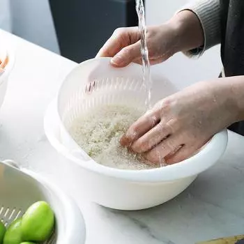 Кухонный поднос для фруктов, съемный двухслойный таз для фруктов и овощей, сливная корзина, креативная вращающаяся корзина для мытья посуды