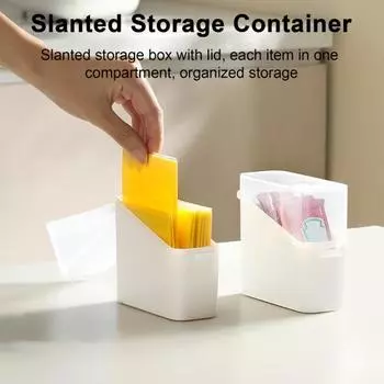 Кухонный ящик для хранения, чайный пакетик, мешок для приправ, органайзер, ящик, контейнер с откидной крышкой, прозрачная крышка, водонепроницаемый пылезащитный ящик для холодильника для домашнего кафе белый