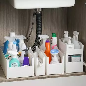 Кухонный ящик для хранения, офисный масштабируемый ящик для хранения, большая вместимость, органайзер для косметики с ящиками, экономия места, органайзер для шкафа в спальне