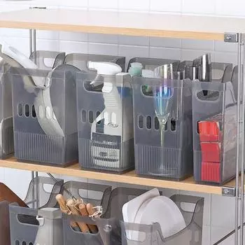 Кухонный ящик для хранения со встроенным шкивом, пластиковый футляр для хранения бумаги для скрапбукинга, прозрачный ящик для хранения S