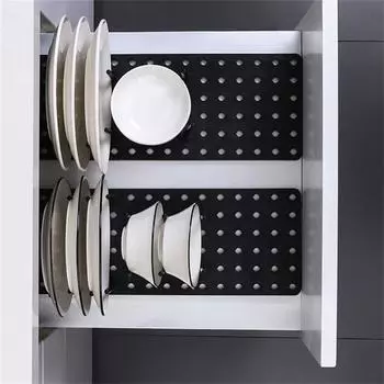 Кухонный ящик сушилка для посуды телескопическая и практичная сливное отверстие ABS сливная полка аксессуары кухонная полка экономия труда чёрный
