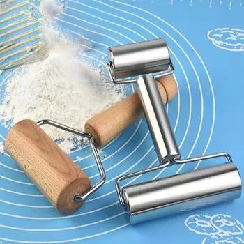 Кухонный ролик для изготовления долговечных кондитерских изделий без BPA, практичный деревянный ролик для пиццы 5
