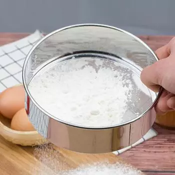 Кухонный ручной сито для муки из нержавеющей стали, сито, кухонный инструмент для приготовления выпечки