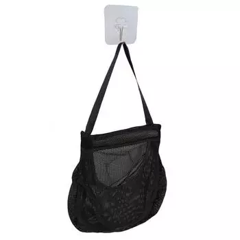 Кухонный сетчатый держатель для продуктовых сумок настенный складной легкий мусорный мешок подвесной органайзер диспенсер One Size чёрный