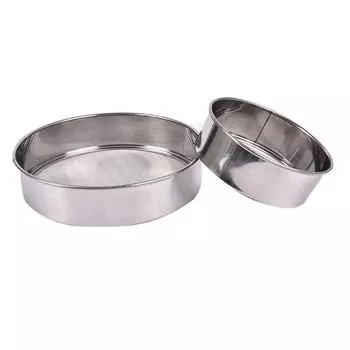 Кухонный сетчатый сито для муки, круглое сито для муки из нержавеющей стали, сита для муки