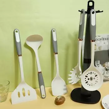 Кухонный силиконовый антипригарный набор для плиты, специальные кухонные принадлежности, ложка для супа, плотная пудра, аксессуары для захвата