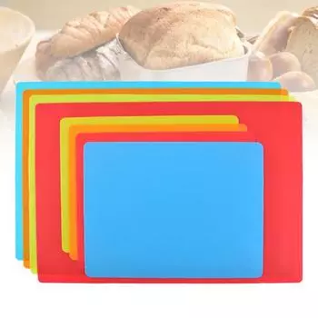 Кухонный силиконовый коврик для выпечки печенья, коврик для пиццы, антипригарный прокатный лист S красный