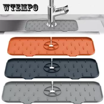 Кухонный силиконовый впитывающий коврик для смесителя, уловитель брызг для раковины, защитный коврик для столешницы, дренажный коврик для ванной комнаты, кухонные гаджеты оранжевый