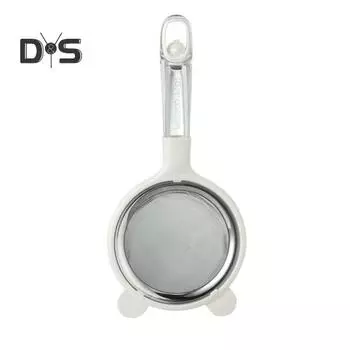 Кухонный сито с тонкой сеткой с пластиковой ручкой, сито для муки для выпечки, инструмент для детского питания, дуршлаг, ложка, многофункциональное сито для кофе, чая, сока, пасты S жёлтый