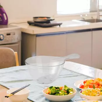 Кухонный совок для воды Ложка для купания с мерной линией Легкая нескользящая ручка белый