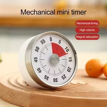Кухонный таймер для приготовления пищи Высокоточный шеф-поварской таймер Часы Магнитный механический настольный таймер с обратным отсчетом времени Напоминание для приготовления пищи Выпечка Обучение Фитнес A