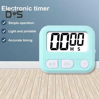 Кухонный таймер для выпечки, большой экран, кнопка управления с сильной магнитной подставкой, громкая сигнализация, обратный отсчет, секундомер синий