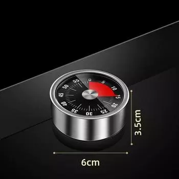 Кухонный таймер из нержавеющей стали, механический, для студентов, с напоминанием об управлении временем, таймер обратного отсчета с магнитным таймером для выпечки и приготовления пищи