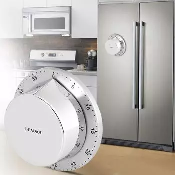 Кухонный таймер из нержавеющей стали серебряный