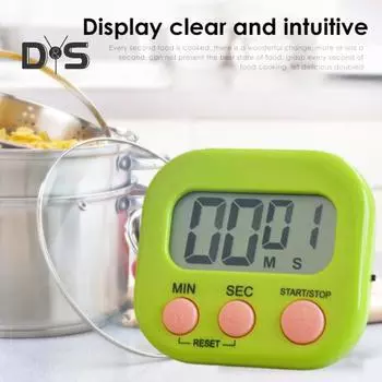 Кухонный таймер, магнитный ЖК-дисплей, цифровой секундомер обратного отсчета, портативный портативный с подставкой для приготовления пищи, выпечки, спортивный будильник, инструменты для напоминания синий