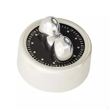 Кухонный таймер обратного отсчета ручной класс механический визуальный для чтения и изучения чёрный