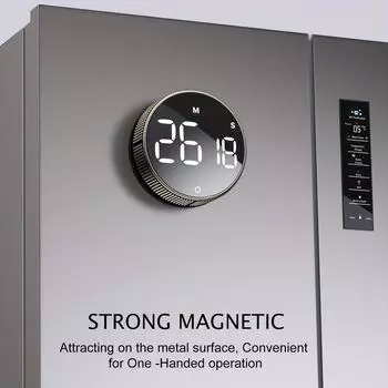 Кухонный таймер, производительный таймер со светодиодным цифровым дисплеем, умный таймер для домашнего класса, спортзала, офиса, регулируемая громкость и яркость Efficana Time