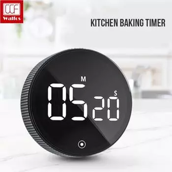 Кухонный таймер Walfos со светодиодным дисплеем с магнитом, для кухонной выпечки, напоминание о времени приготовления, инструмент для выпечки