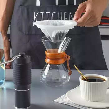 Кухонный ультратонкий сетчатый фильтр, кухонная нейлоновая сетчатая ложка-фильтр, подходит для кофе с соевым молоком белый