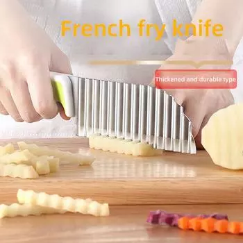 Кухонный узор для резки овощей, цветы для резки картофеля, нож для картофеля с волчьим зубом, волновой нож, волнистый нож и инструмент для резки картофельных чипсов