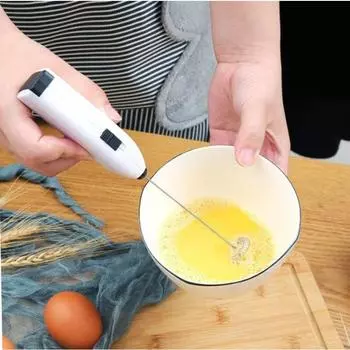 Кухонный венчик для яиц, вспениватель молока, палочка для перемешивания, перезаряжаемая венчик для яиц белый