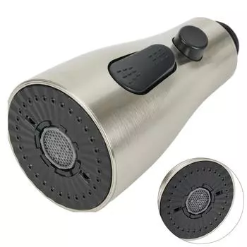 Кухонный выдвижной кран-распылитель с 3 режимами, экономящий воду, душевая лейка для ванной, кран-смеситель с фильтром серебряный