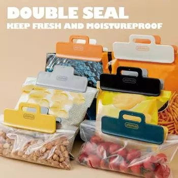 Кухонный зажим для свежей сумки, запечатывающий зажим для домашнего хранения продуктов, инструмент для запечатывания Cli синий