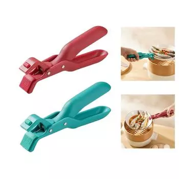 Кухонный зажим Кухонные захваты Щипцы Зажим для духовки Зажим для горячих тарелок Термостойкие щипцы Зажим для кухонных принадлежностей для горячих блюд красный/зелёный