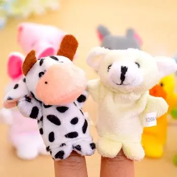 Кукла 10 шт., кукла-марионетка для девочек, семейная, тканевая, детские игрушки, милая, мультяшная, горячая, развивающая игрушка, пальчиковые куклы, животные, аксессуары для мальчиков