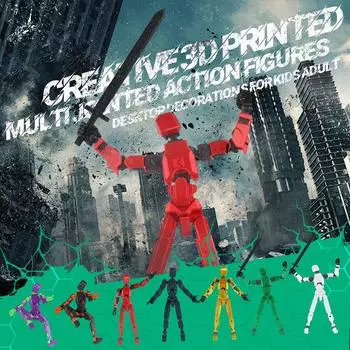 Кукла 13 шарниров подвижная 3D печатная кукла игрушка манекен кукла DIY полное тело уменьшающееся One Size красный