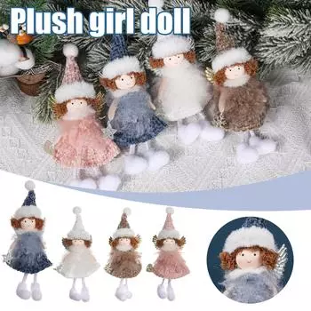 Кукла-ангел, плюшевая подвеска, подвеска в виде рождественской елки One Size синий