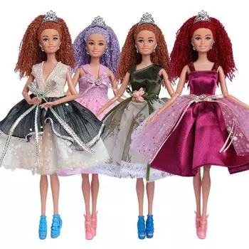 Кукла Барби 30 см с грязными косичками, европейская и американская личность, многосуставной подвижный целый комплект упакованной кукольной кружевной одежды U01