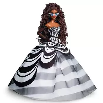 Кукла Барби 65-я годовщина Брюнетка кукла-наряд/домик Фирменная ЧЕРНАЯ кукла Барби кукла-наряд кукла От 6 лет черная HRM59
