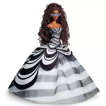 Кукла Барби 65-я годовщина брюнетка одевается фирменная ЧЕРНАЯ кукла Барби одевается кукла кукла от 6 лет и старше черная кукла HRM59/дом