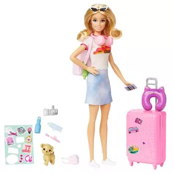 Кукла Барби Модный розовый набор Ryoko для игры в куколку Барби от 3 лет и старше, розовый HJY18 и кукла/домик для игры/ролевых игр
