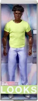 Кукла Barbie Signature Looks Ken Collectible 25 с вьющимися черными волосами и современной модой Y2K, нет. #25 [Предмет]