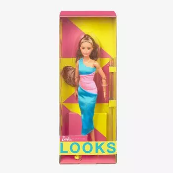 Кукла Barbie Signature Looks Petit, невысокого роста, с каштановыми волосами, кукла Barbie Looks с каштановыми волосами #15 [Предмет]