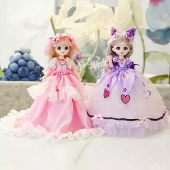 Кукла BJD для девочек, аниме-кукла, 23-суставное подвижное тело с юбкой, головным убором, нарядной игрушкой своими руками