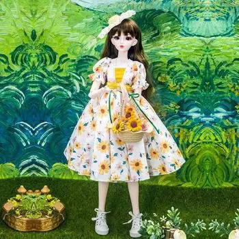 Кукла BJD в сказочном стиле, 60 см, лучший подарок для девочек, ручная роспись, макияж, красивые куклы для одевания с 60CM